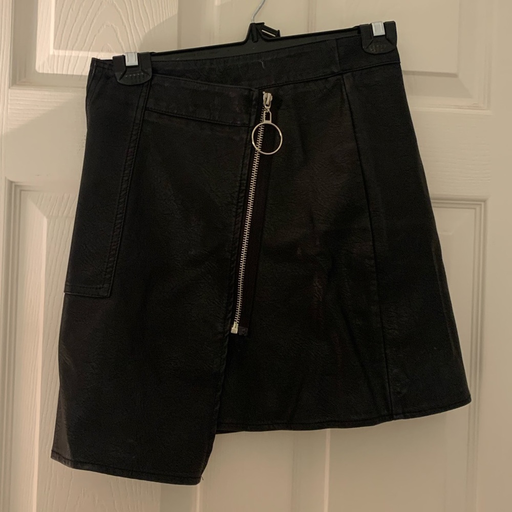 asymmetrical faux skirt